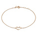 Isabel Bernard La Concorde Alix pulseira de ouro rosa de 14 quilates com um coração