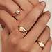 Isabel Bernard La Concorde Lauren anello con sigillo iniziale in oro rosa 14 carati con lettera (54)