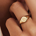 Isabel Bernard Le Marais Lauren anello con sigillo iniziale in oro 14 carati con lettera (50)