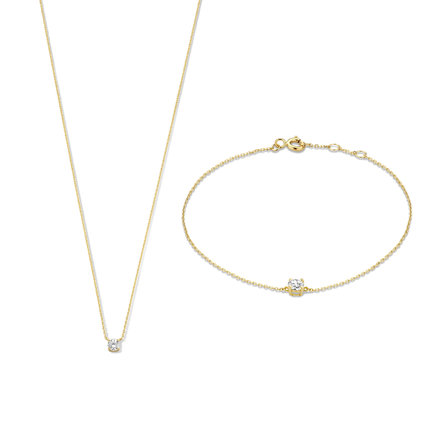 Isabel Bernard Cadeau d'Isabel ensemble cadeau collier et bracelet en or 14 carats