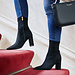 Isabel Bernard Vendôme Fem black nylon stretch suede heels