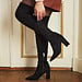 Isabel Bernard Vendôme Fem talons en suède en nylon extensible noir