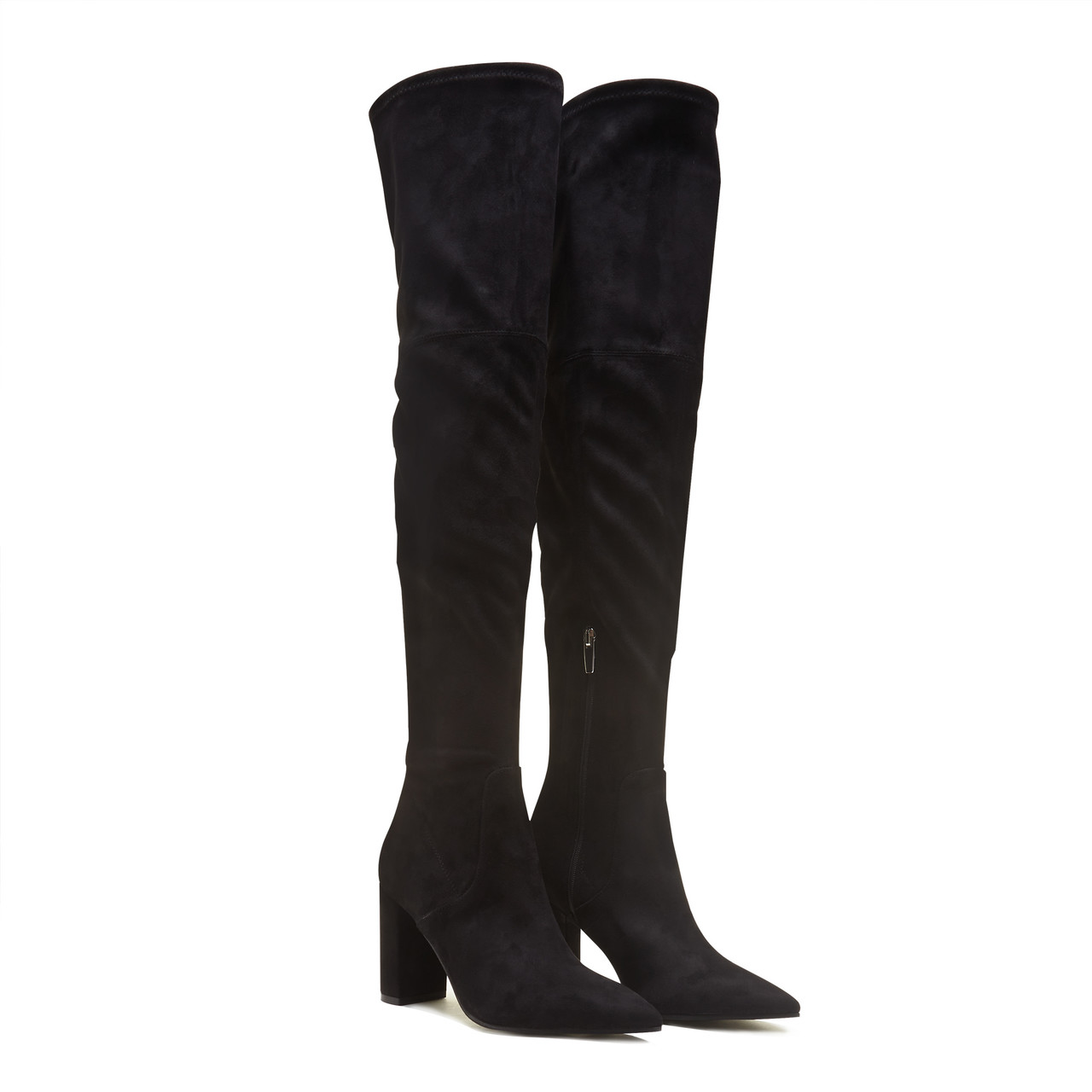 Isabel Bernard Vendôme Fem black nylon stretch suede heels