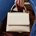 Isabel Bernard Femme Forte Heline cream calfskin leather handbag