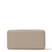 Isabel Bernard Honoré Léa taupe calfskin leather zipper wallet