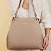 Isabel Bernard Femme Forte Annabelle taupe calfskin leather shoulder bag