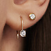 Isabel Bernard Rivoli Elise 14 karat gold drop earrings with zirconia stone