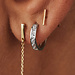 Isabel Bernard Cadeau d'Isabel 14 karat white gold earring set with zirconia stones