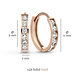 Isabel Bernard Cadeau d'Isabel 14 karat rose gold earring set with zirconia stones