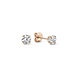Isabel Bernard Cadeau d'Isabel paire de boucles d'oreilles en or rose 14 carats avec pierres de zircon