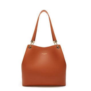 Isabel Bernard Femme Forte Annabelle cognac calfskin leather shoulder bag