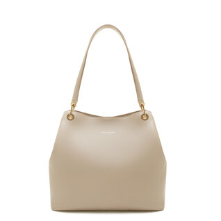 Isabel Bernard Femme Forte Annabelle sac  d'épaule en cuir de veau taupe