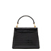 Isabel Bernard Femme Forte Heline croco black calfskin leather handbag