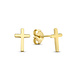 Isabel Bernard Monceau Solange pendientes de broquel de oro de 14 quilates con cruz