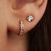 Isabel Bernard Le Marais Tiphaine 14 karat gold hoop earrings with zirconia stones