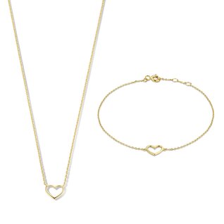 Isabel Bernard Cadeau d'Isabel 14 karaat gouden collier en armband giftset