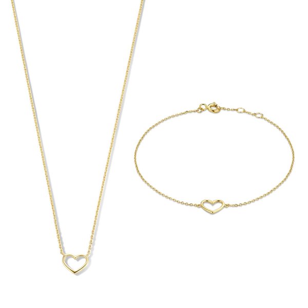 Isabel Bernard Cadeau d'Isabel set regalo per Valentino con collana e bracciale in oro 14 carati