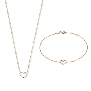 Isabel Bernard Cadeau d'Isabel coffret cadeau collier et bracelet en or rose 14 carats
