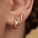 Isabel Bernard Rivoli Esmée 14 karat gold hoop earrings with zirconia stones
