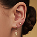 Isabel Bernard Monceau Giselle 14 karat gold hoop earrings with feather