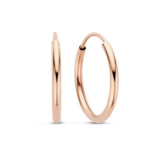 Isabel Bernard La Concorde Cerise 14 karat rose gold hoop earrings 16 mm