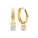 Isabel Bernard Le Marais Ophélie 14 karat gold hoop earrings with zirconia stone