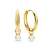 Isabel Bernard Belleville Luna 14 karat gold hoop earrings with freshwater pearl