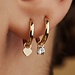 Isabel Bernard Belleville Amore 14 karat gold hoop earrings with heart