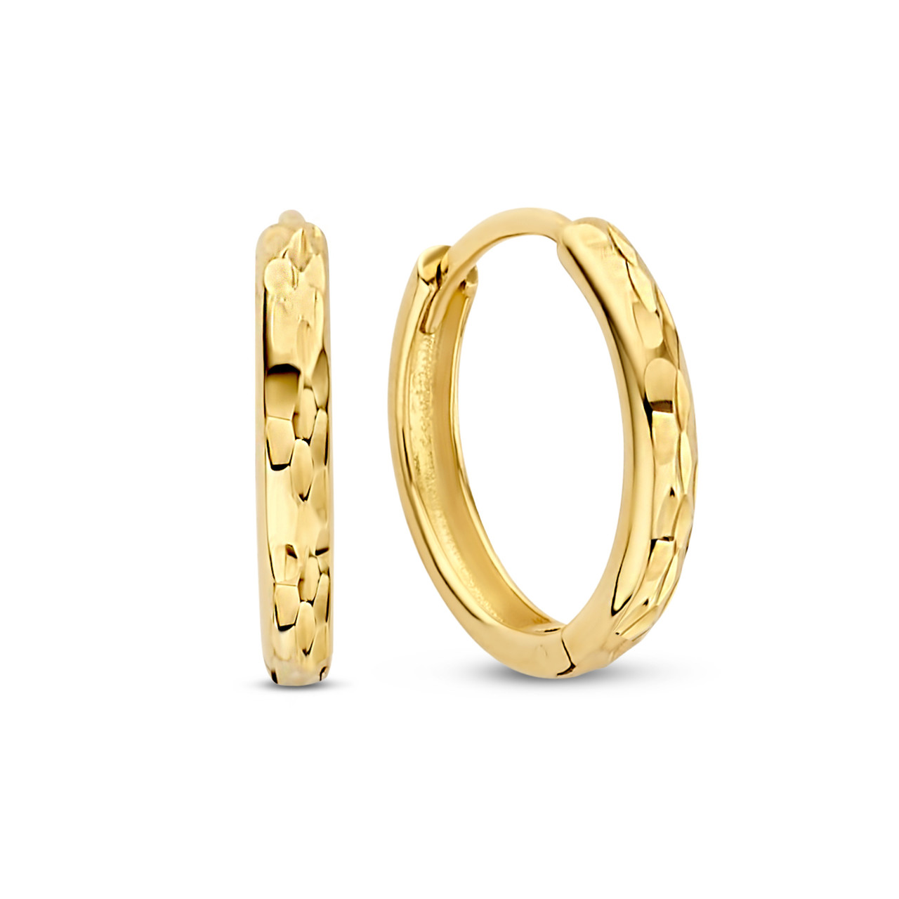 Isabel Bernard Rivoli Laura 14 karat gold hoop earrings with diamond cut