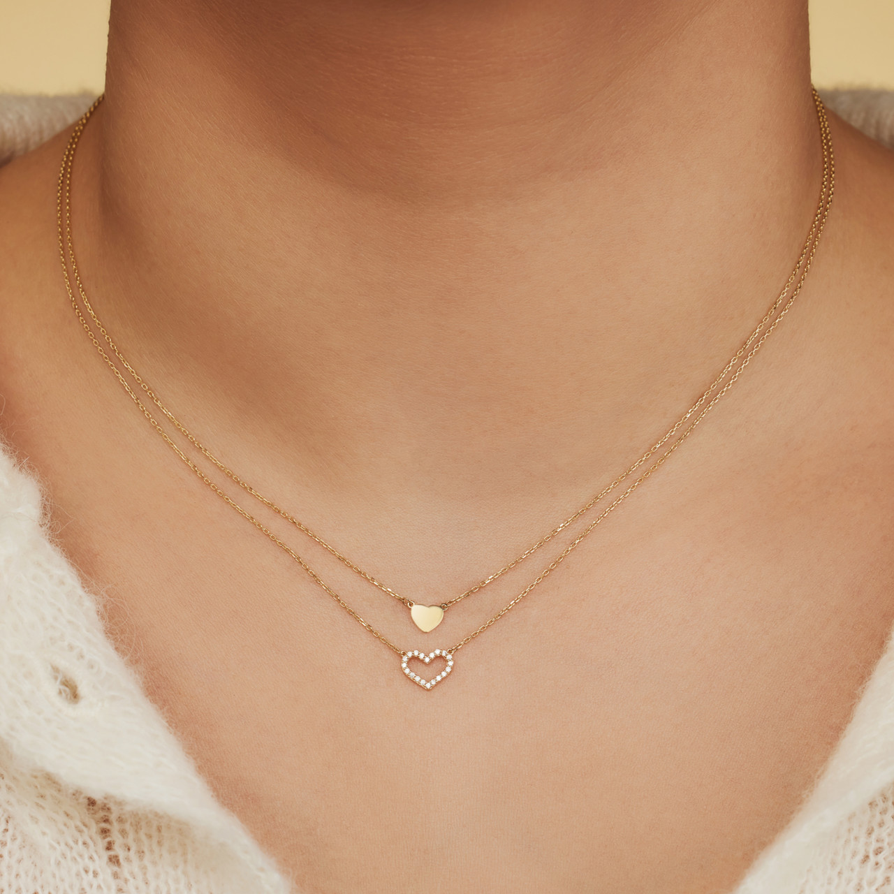 Isabel Bernard Belleville Amore 14 karat gold necklace with heart