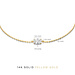 Isabel Bernard Baguette Genevieve 14 karat gold bracelet with white zirconia stone
