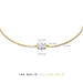 Isabel Bernard Baguette Genevieve bracciale in oro 14 carati con zircone