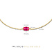 Isabel Bernard Baguette Roux 14 karat gold bracelet with red zirconia stone