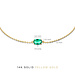 Isabel Bernard Baguette Olivia pulsera de oro de 14 quilates con circonita verde