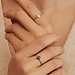 Isabel Bernard Baguette Genevieve anillo de oro de 14 quilates con circonita blanca