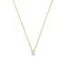 Isabel Bernard Baguette Genevieve 14 karat gold necklace with white zirconia stone