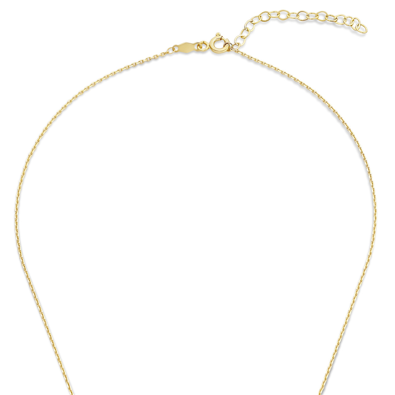 Isabel Bernard Baguette Genevieve 14 karat gold necklace with white zirconia stone