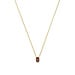 Isabel Bernard Baguette Brune 14 karat gold necklace with brown zirconia stone