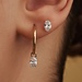Isabel Bernard Baguette Genevieve orecchini a bottone in oro 14 carati con zircone