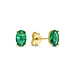 Isabel Bernard Baguette Olivia clous d'oreilles en or 14 carats et oxyde de zirconium vert