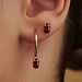 Isabel Bernard Baguette Brune 14 karat gold stud ear studs with brown zirconia stone