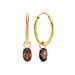 Isabel Bernard Baguette Brune 14 karat gold hoop earrings with brown zirconia stone