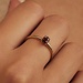 Isabel Bernard Baguette Brune 14 karat gold ring with coloured zirconia