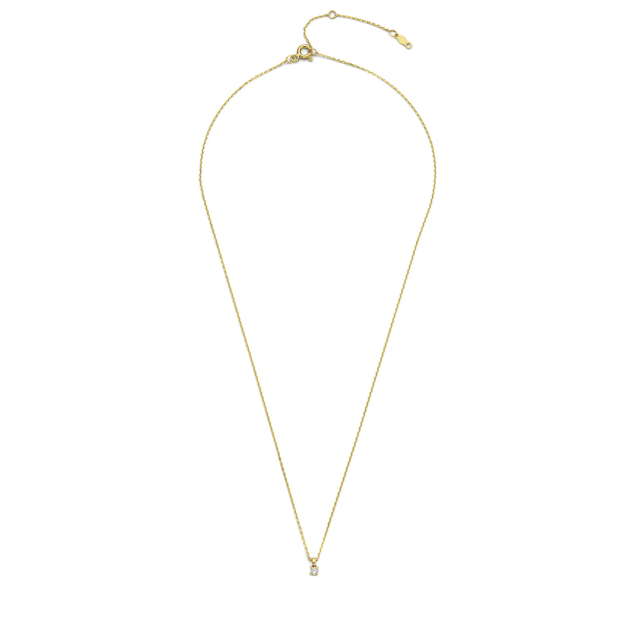 Isabel Bernard De la Paix Céline 14 karat gold necklace with diamond 0.05 carat