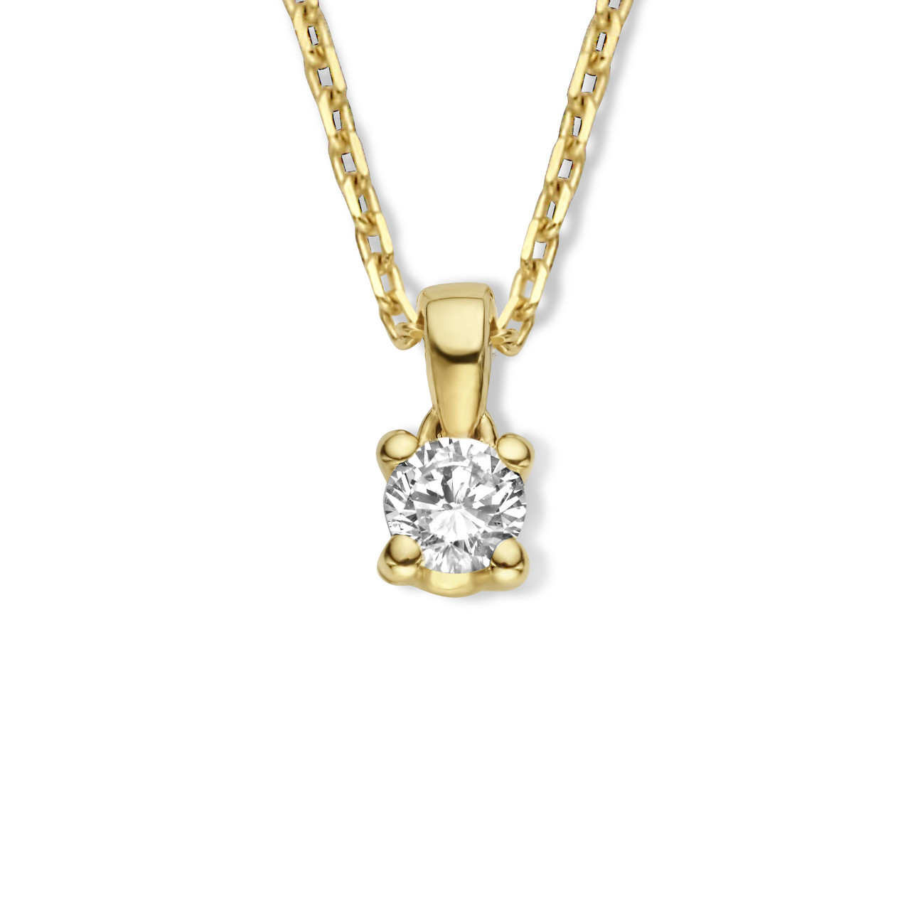 Isabel Bernard De la Paix Celesse 14 karat gold necklace with diamond 0.07 carat