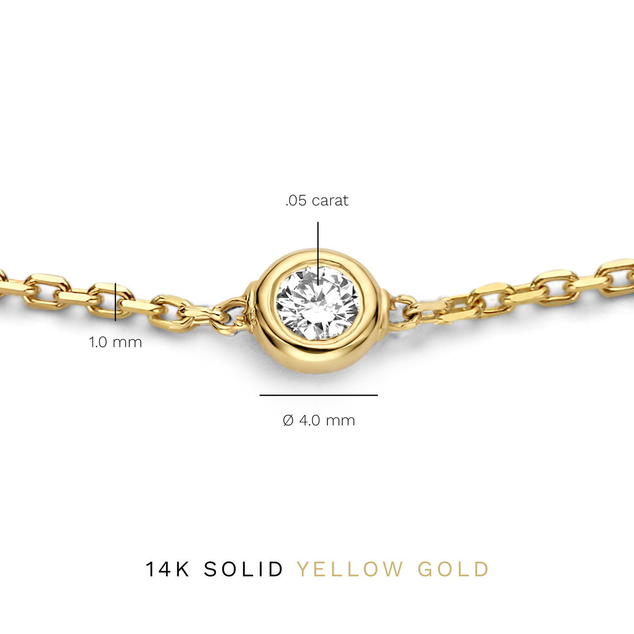 Isabel Bernard De la Paix Alfie 14 karat gold bracelet with diamond 0.05 carat