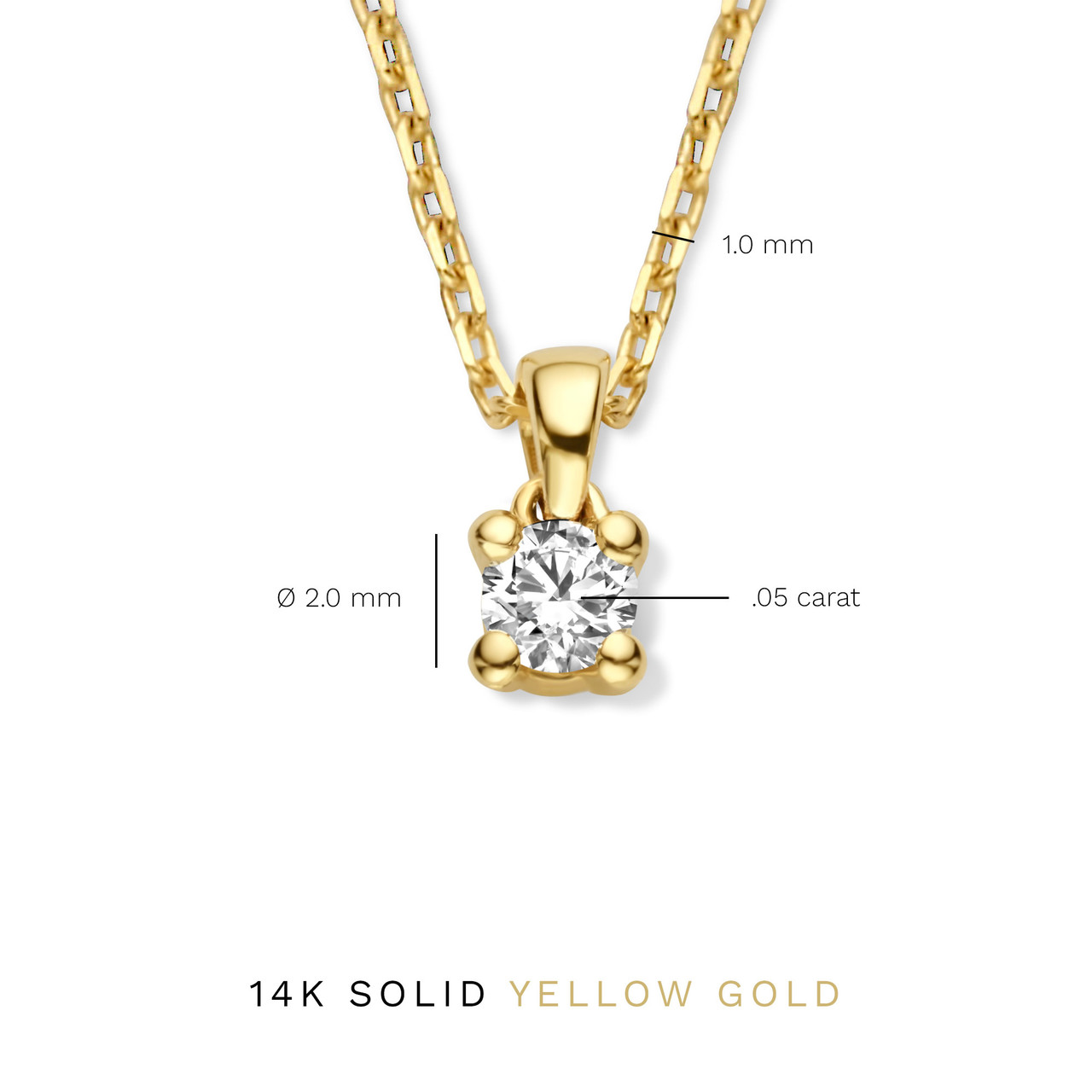 Isabel Bernard De la Paix Céline 14 karat gold necklace with diamond 0.05 carat