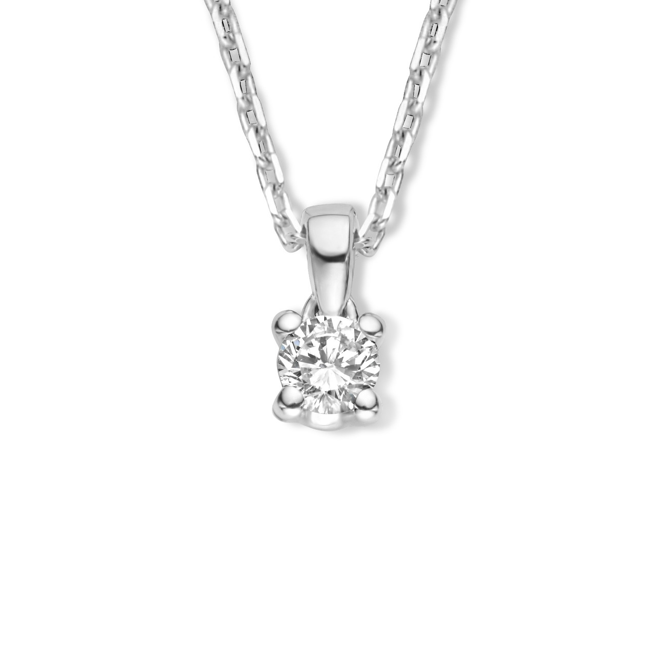 Isabel Bernard De la Paix Celesse 14 karat white gold necklace with diamond 0.07 carat