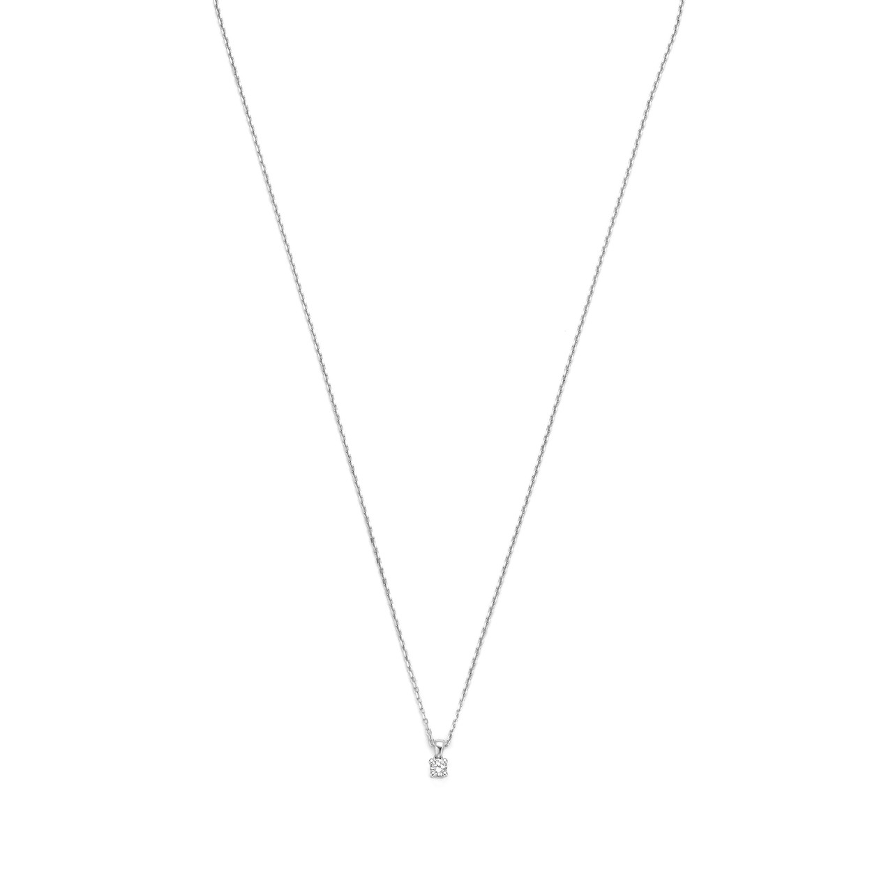 Isabel Bernard De la Paix Celesse 14 karat white gold necklace with diamond 0.07 carat