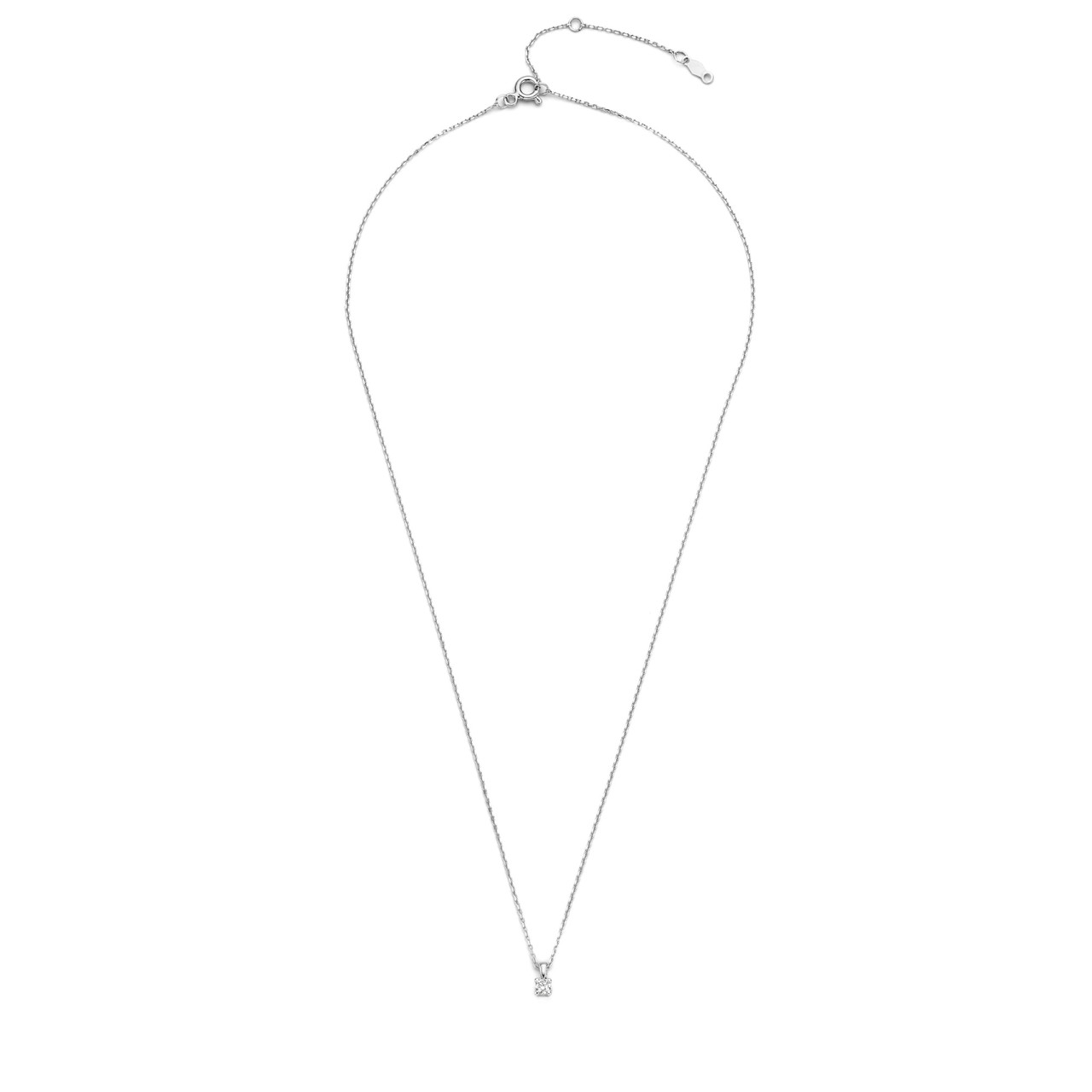 Isabel Bernard De la Paix Christine 14 karat white gold necklace with diamond 0.10 carat